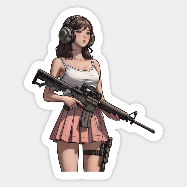 Tactical Girl Sticker by Rawlifegraphic